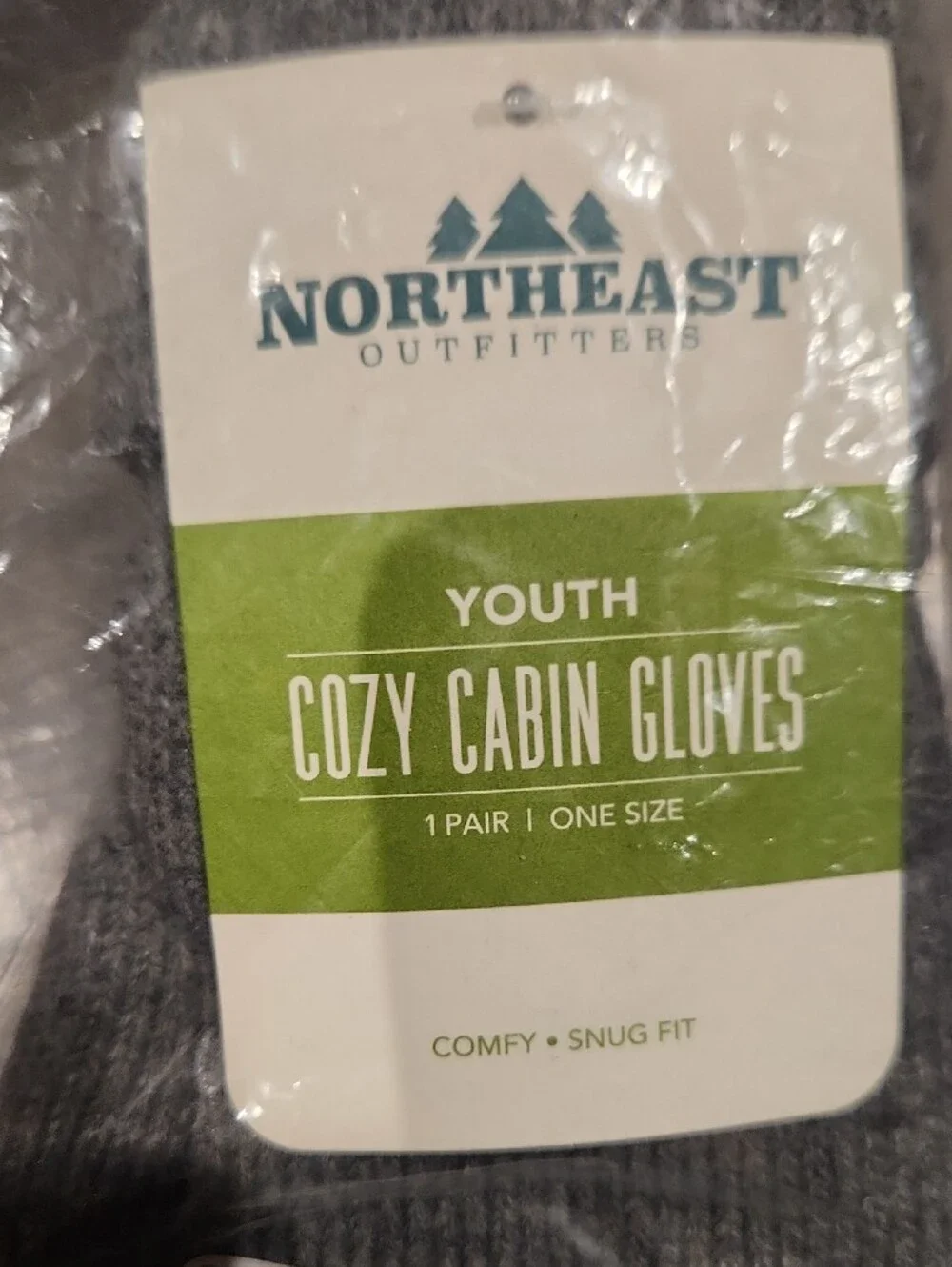 NWT Northeast Outfitters Youth Cozy Cabin Gloves - Gray O/S